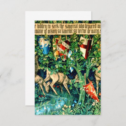 Invitation Roi médiéval Arthur William Morris (Devant / Derrière)