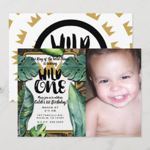 Invitation Roi Sauvage des Choses Couronne Fête d'anniversair