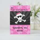 Invitation Rokin' Valentine Skull (Debout devant)