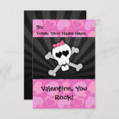 Invitation Rokin' Valentine Skull (Devant / Derrière)
