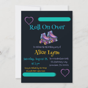 Invitation Roll On Over Child Birday Party