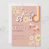 Invitation Roll Retro Super Roller Skate Anniversaire (Devant)