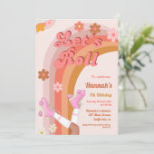 Invitation Roll Retro Super Roller Skate Anniversaire Partie (Debout devant)