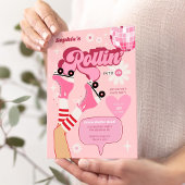 Invitation Roller Disco Anniversaire Fête Roller Skate