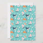 Invitation Roller Disco Moderne Fête des mariées Rétro (Dos)