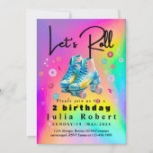 Invitation Roller Patinage beignets de dessert Anniversaire C (Devant)