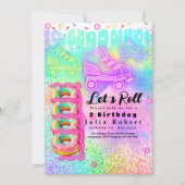 Invitation Roller Patinage beignets de dessert Anniversaire C (Devant)