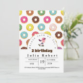 Invitation Roller Patinage beignets de dessert Anniversaire j (Debout devant)