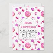 Invitation Roller Patinage beignets de dessert Anniversaire r (Devant)