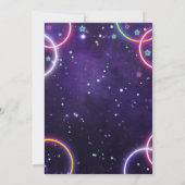 Invitation Roller Patinage Neon Anniversaire Girl Glow (Dos)