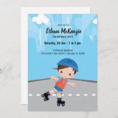 Invitation Roller Skate boy (Devant / Derrière)