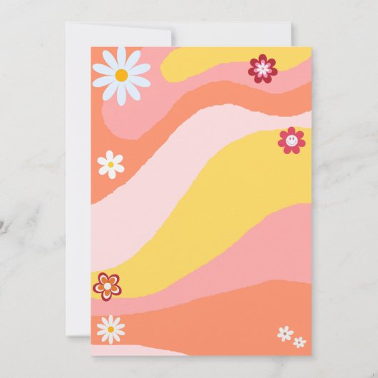 Invitation Roller Skate Super Retro Fille fête d'anniversaire (Dos)