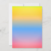 Invitation Roller Skates Kitten Black Rainbow fête d'annivers (Dos)