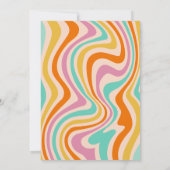 Invitation Roller super Skate Retro les années 70 Rainbow Ann (Dos)