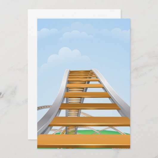 Invitation Rollercoaster (Devant / Derrière)