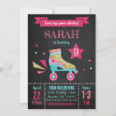 Invitation Rollerskate Party Roller Skates Anniversaire (Devant)