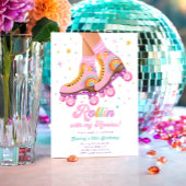 Invitation Rollin avec mes Homies Roller Skate Girl Anniversa