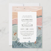 Invitation Rolling Hills Rustic Countryside QR Code Wedding (Devant)