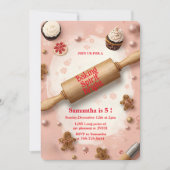 Invitation Rolling Pin Baking Spirit Bright Birthday (Devant)