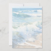 Invitation Rolling Waves Beach Script Fête de la vie (Dos)