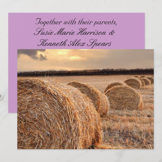 Invitation Rolls de foin (Devant / Derrière)