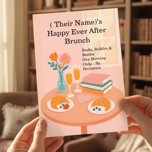 Invitation Rom-Com Brunch Book Club Birthday Party