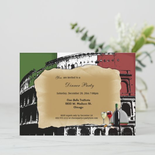 Invitation romain à la mode de dîner de Colisé (Debout devant)