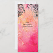 INVITATION ROMANCE / AMANTS ROMANTIQUES EN ÉTOILES DE FUCHSIA (Dos)