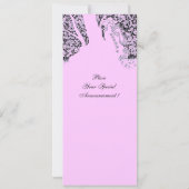 INVITATION ROMANCE / AMOUREUX ROMANTIQUES FÊTE DE MARIAGE LIL (Dos)