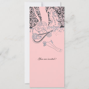 INVITATION ROMANCE / AMOUREUX ROMANTIQUES MARIAGE EN NOIR ET