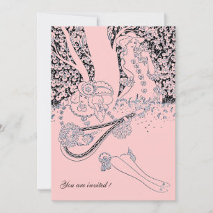 INVITATION ROMANCE / AMOUREUX ROMANTIQUES MARIAGE EN NOIR ET