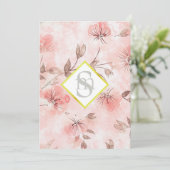 Invitation *~ Romance Blush AR26 Flower LOVE QR RSVP Mariage (Debout devant)