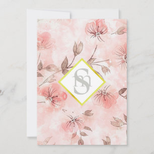 Invitation *~ Romance Blush AR26 Flower LOVE QR RSVP Mariage