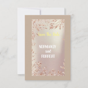 Invitation Romance en fleurs : Normandie & Forrest - Save the