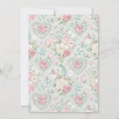 Invitation Romance florale (Dos)