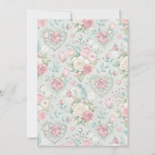 Invitation Romance florale (Dos)