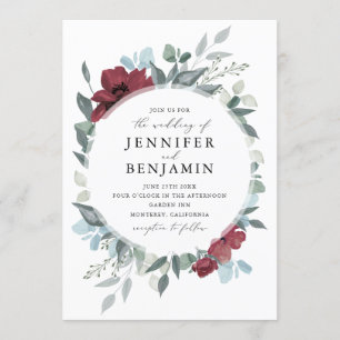 Invitation Romance florale