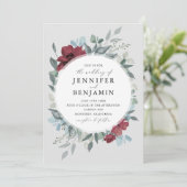 Invitation Romance florale (Debout devant)