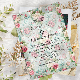 Invitation Romance florale