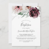 Invitation Romance florale Baptême (Devant)