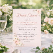 Invitation Romance Florale Rose