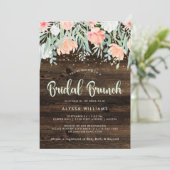 Invitation Romance florale rustique | Brunch nuptial (Debout devant)