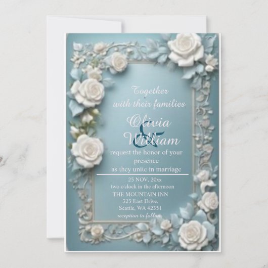 Invitation Romance Givré (Devant)