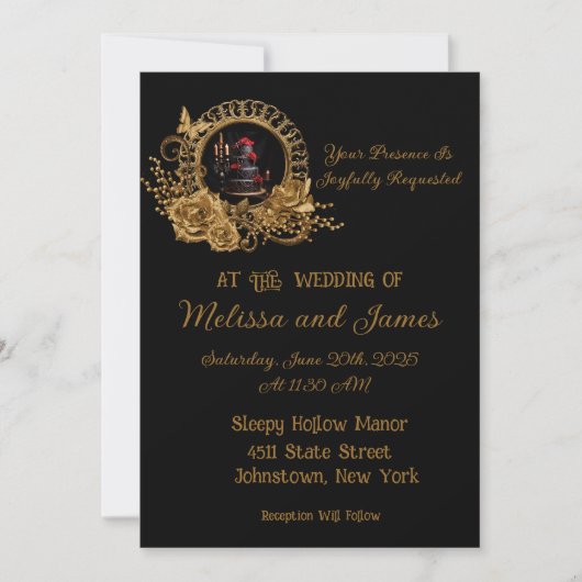 Invitation Romance gothique (Devant)