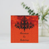 Invitation Romance gothique Mariage de lustre victorien (Debout devant)