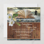 Invitation Romance Love Histoire Bibliothèque Mariage du livr (Devant)