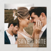 Invitation Romance moderne des années 1920 - Photo Sauvez la  (Devant / Derrière)