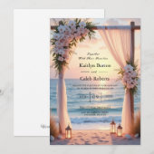 Invitation Romance Océanique Sous La Lumière Côtière (Devant / Derrière)