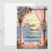 Invitation Romance Océanique Sous La Lumière Côtière (Devant / Derrière)