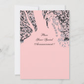 INVITATION ROMANCE /ROMANTIQUE AMATEURS DE MARIAGE ROSE NOIR (Dos)